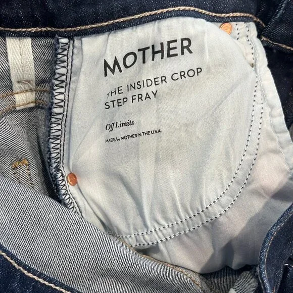 MOTHER JEANS - THE INSIDER CROP STEP FRAY - WASH: OFF LIMITS - SIZE 27 - NWT - Picture 10 of 10